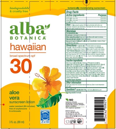 Label (Alba Hawaiian Spf 30 Aloe)